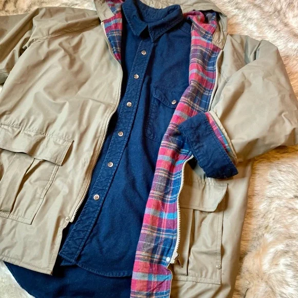 Blue 100% Cotton Shacket Shirt Jacket - Picture 7 of 8